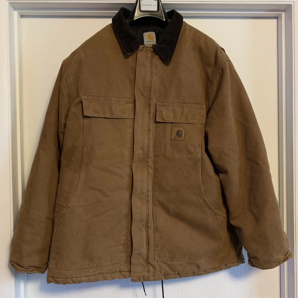 VTG Carhartt C26 BRN Mens XL Regular Duck Canvas Arctic Quilted Coat Jacket